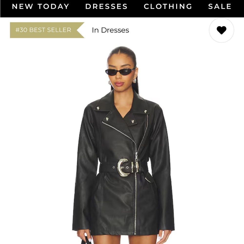 Show me your mumu- Stapleton Mini Dress in Caviar Faux Leather